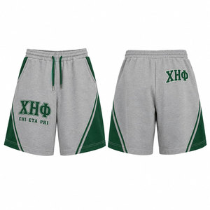 Chi Eta Phi <b>Men's</b> <b>Green</b> Cotton Bermuda <b>Shorts</b> Embroidered Logo Drawstring Waist Casual Style - Product Image 4