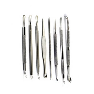 Juego de 8 Herramientas Profesionales para Eliminar Puntos Negros, Extractor de Espinillas, Acné y Imperfecciones, Limpiador Facial de Acero Inoxidable para Dermatólogos - Product Image 4