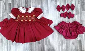 Ensemble élégant pour bébé garçon et fille en coton biologique smocké, coupe ample, doux, confortable, respirant, motifs floraux et animaux, pour enfants et tout-petits - Product Image 2