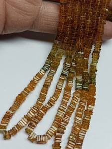 Cuentas de turmalina natural en rodajas cuadradas lisas / Cuentas Heishi en rodajas cuadradas lisas de 4 mm de tamaño uniforme para joyería - Product Image 4