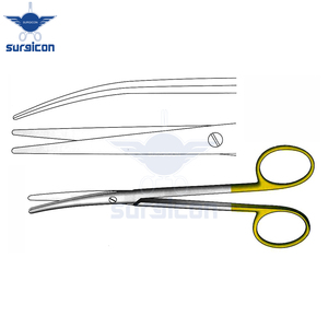 Tijeras Quirúrgicas de Carburo de Tungsteno TC Gold, Curvas y Delgadas, de 16 cm (6-1/4 Pulgadas), Marca Lexer Fino, de Acero Inoxidable - Product Image 4
