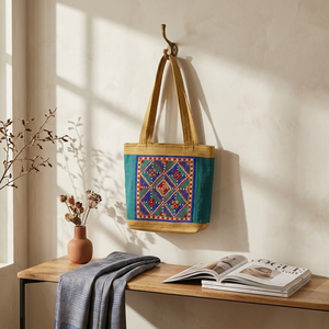 Bolsa de Mano de Algodón Orgánico, Bolsa de Transporte Ecológica de Algodón |   Bolsa de Compras Reutilizable al por Mayor de Fabricante Indio, Bolsa Personalizada con Impresión - Product Image 3