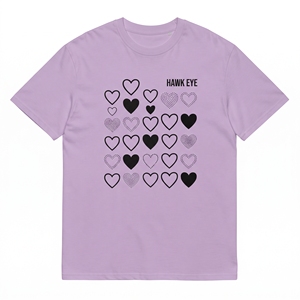 T-shirt en coton à manches courtes pour femme, motif cœur, imprimé personnalisé, style décontracté, vente en gros - Product Image 4