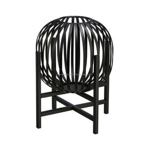 Jaula de portavelas hecha a mano de dificultad a precio bajo Diseño caliente Fiesta DE BODA Decoración de Navidad Anillos con cable Portavelas Negro - Product Image 4