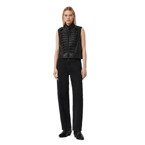 Custom Women's <b>Black</b> Biker Leather <b>Vest</b> Motorcycle Club Style Factory Price Wholesale OEM Supplier - Product Image 5