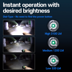 Linterna de Buceo Compacta de 3100 Lúmenes, LED de 100W ZEROBEAM D7, Resistente al Agua IP68, Recargable, Alcance de 498m, Antorcha Subacuática - Product Image 2
