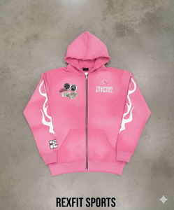 Sweats à capuche personnalisés avec impression sérigraphique, style streetwear, coupe ample, logo imprimé, prix raisonnables, effet délavé soleil, unisexe, avec fermeture éclair - Product Image 5