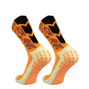 Best Custom Logo Compression Blue Crew Athletic <b>Socks</b> with White Stripes and Anti-Slip <b>Grip</b> for Basketball Adults - Product Image 2