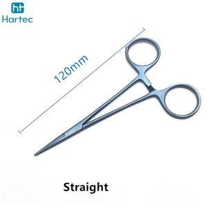 Pince de pêche en acier inoxydable bleu titane avec étrier hémostatique, à mâchoires droites, pour retirer les hameçons, équipement de pêche en plein air - Product Image 4