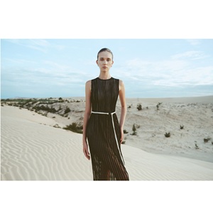 Robes décontractées de haute couture en gros LUNAIRIS GOWNS DRESS 100% COTON Robe maxi sans manches pour femmes Robe décontractée pour femmes - Product Image 1