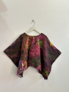 Plus Size Women's <b>Patchwork</b> Tank Top Casual Cotton Blouse Sleeveless Collarless Spring Style Handmade Top - Product Image 1