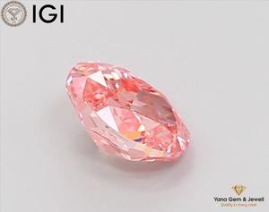 เพชรทรงรี 1.00 กะรัต พร้อมใบรับรอง IGI เพชร CVD ที่ได้รับการเพาะเลี้ยงในห้องปฏิบัติการ สีชมพูสดใสแฟนซี ความสะอาดระดับ VS2 สำหรับจี้เพชรหรูหราสำหรับเจ้าสาว - Product Image 3