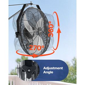 พัดลมอุตสาหกรรม18นิ้วพัดลมติดผนัง4000 3สปีด CFM สำหรับโรงรถและการประชุมเชิงปฏิบัติการ - Product Image 3