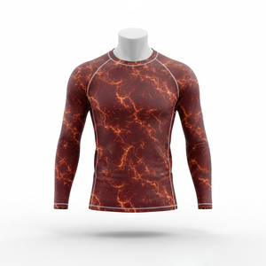 Camiseta Deportiva Unisex de Manga Larga, Estilo Rashguard, Compresión Casual para Gimnasio, Fitness, Entrenamiento, BJJ, MMA, Jiu Jitsu, Grappling - Product Image 1