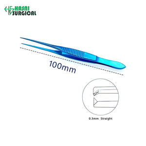 Pinzas para Tejido Conjuntival, Dientes Curvos de 0.8 mm, Acero Inoxidable, Instrumento Manual, Juego de Instrumentos Quirúrgicos Oftálmicos - Product Image 4