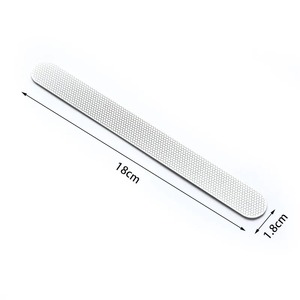 Lime à ongles jetable en acier inoxydable, double face, grain 100, motif droit, lime à ongles blanche 18cm x 1.8cm pour manucure - Product Image 1