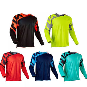 Jersey de Motocross de Alta Calidad, Personalizado, Liso, Teñido, Talla Grande, con Logotipo Frontal, Transpirable, para Hombre, Manga Larga - Product Image 1