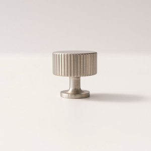Ribbed Cylinder Cabinet <b>Knob</b> Modern Brass Drawer Pull Fluted Round Furniture Hardware Decorative Cupboard Handle - Product Image 4