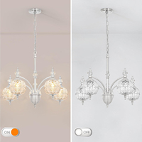 Lustre vintage en nickel brossé, hauteur réglable, luminaire pour salle à manger avec verre soufflé artisanal pour cuisine et entrée