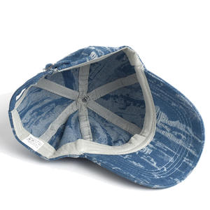 Gorra de Béisbol VORNEX INDUSTRY con Diseño Indigo, Efecto Desgastado, Textura Tejida, Visera Desgarrada, Hebilla Ajustable, Secado Rápido, OEM - Product Image 5