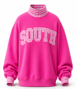 Sweat-shirt à col roulé personnalisé imprimé en gros pour femme, en molleton de coton surdimensionné, à manches longues, décontracté, pour l'hiver - Product Image 6