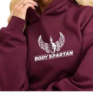 เสื้อฮู้ดเบอร์กันดีสำหรับผู้หญิง ผ้าฟลีซ แขนยาว สไตล์ลำลอง สตรีทแวร์ ทรงหลวม สัมผัสนุ่ม ใส่สบายทุกวัน - Product Image 5