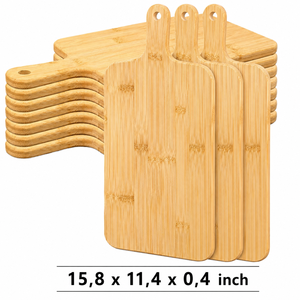 Plateaux de service rectangulaires en bambou personnalisés pour restaurants et bars, avec poignée, épaisseur 1,5 cm, vente en gros - Product Image 2