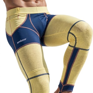 Leggings de compression intégrale pour hommes, couleur personnalisée, taille élastique, séchage rapide, pour entraînement et sport - Product Image 6