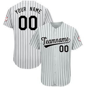 Maillot de baseball unisexe personnalisé en gros avec numéros/noms d'équipe/nom d'équipe personnalisé, antibactérien, respirant, grandes tailles, 100 % polyester - Product Image 6