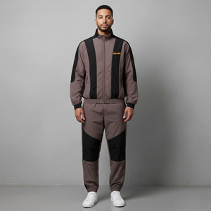 New arrival Men's Color Windbreaker <b>Tracksuit</b> Full Zipper Sporty Jacket With Side Pockets Breathable <b>Polyester</b> Autumn Wear - Product Image 1