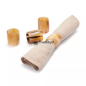 Anneau de serviette en corne de qualité supérieure, fait main, écologique, style campagnard, élégant, pour la décoration de table, idéal pour les cadeaux Tradebyd - Product Image 5