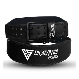 2024 cinturón de entrenamiento de gimnasio de cuero de vaca profesional personalizado cinturones de levantamiento de pesas De cuero resistente de alta calidad seguridad de Fitness reforzada - Product Image 2