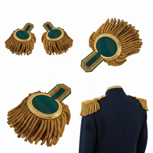 Épaulettes brodées sur mesure de haute qualité avec franges et tresses classiques pour équipement de défense personnelle en ligne - Product Image 3