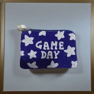 New Stylish Handmade Beaded Football Coin Purses Custom Sports Beaded Zipper Pouch <b>Small</b> Beaded <b>Wallet</b> for Gifts & Retail - Product Image 5