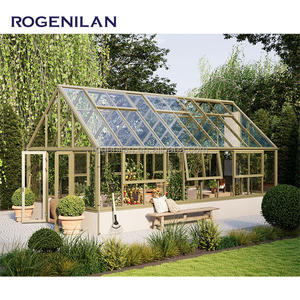 ROGENILAN Sunroom Último diseño Invernadero <span class=keywords><strong>de</strong></span> jardín <span class=keywords><strong>de</strong></span> aluminio Invernadero aislado Prefabricado - Product Image 4
