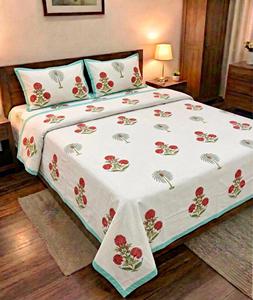Vente en gros : Parure de lit King Size aspect tissu, 2 taies d'oreiller réversibles, design réversible, tissu doux, prix de gros - Product Image 5