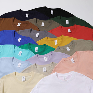 230gsm 100% Cotton T-shirt for Men Plain Color Unisex Short Sleeve Oversized Street Wear Jersey T Shirt for Men - Product Image 4