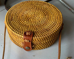 Handmade Natural Rattan <b>Bag</b> Woven <b>Straw</b> <b>Crossbody</b> <b>Bag</b> Summer Beach Shoulder Handbag Wholesale Supplier Vietnam Factory - Product Image 4