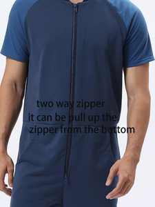 Combinaison unisexe à fermeture éclair sur le devant, pour le yoga et l'entraînement, 100% coton, séchage rapide, respirante, fabriquée au Bangladesh - Product Image 5