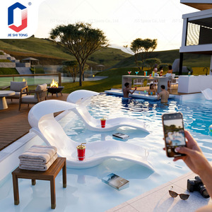 Tumbona de Fibra de Vidrio Desmontable y Apilable, Resistente al Agua y a los Rayos UV, Muebles para Piscina - Product Image 2