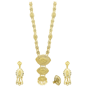 Juego de Joyería Largo de Diseño Turco en Oro Laminado de 14K, 18K y 24K al por Mayor, Conjunto de Joyería Nupcial Tradicional, Estilo Dubái, Joyería de Moda - Product Image 2