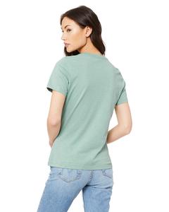 เสื้อยืดคอตตอนเจอร์ซีย์ผู้หญิง ทรงมาตรฐาน แขนสั้น คอกว้าง ทรงพอดีตัว ผ้าทริบลน์ ราคาขายส่ง ลายพิมพ์ - Product Image 2