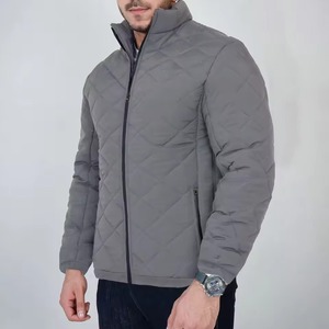 2025 Autumn Warm Fashion Collar Bubble Reversible Zipper Puffer <b>Jackets</b> Outdoor Coat Comfortable <b>White</b> Polyester Filled <b>Men</b> - Product Image 5