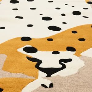 Wholesale Handmade Wool Rug Animal Print Tibetan Design Pet Friendly Non-Slip <b>Cushioned</b> Washable <b>Tufted</b> Living Room Bedrooms - Product Image 2