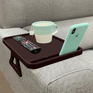 Clip per Bracciolo del Divano Color Ciliegia con Vassoio Porta Snack e Porta Telecomandi, Bevande e Telefono - Product Image 2