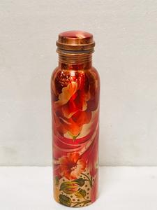Botella de Agua de Cobre con Diseño de Hojas Bohemias, Portátil para Viajes - Product Image 2