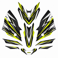Autocollants personnalisés pour casque de vélo, kit d'autocollants pour casque de moto, graphiques de course en vinyle, imperméables, résistants aux UV, film adhésif pour casque