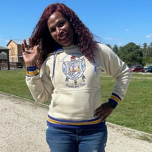 Royal Blue Gold SGRho Prep Hoodie <b>Long</b> Sleeve Pullover Greek Letter Hooded <b>Sweatshirt</b> Sorority Varsity Style Casual Fleece - Product Image 1