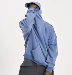 Sudadera con Capucha para Hombre, Estilo Moderno, Lavado Ácido, Uso Casual, Marca Privada, MOQ Bajo, 450 GSM, Algodón Puro de Alta Densidad - Product Image 1