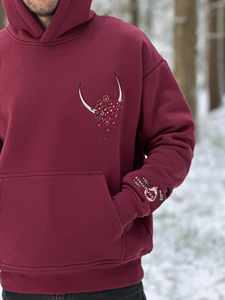 Sweat-shirt à capuche avec broderie florale motif fleurs de cerisier - Product Image 2